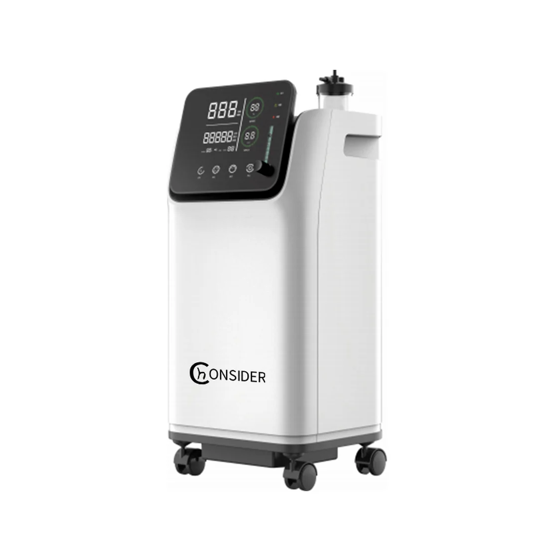 Side view of the all-in-one air compressor and oxygen concentrator for COSA13