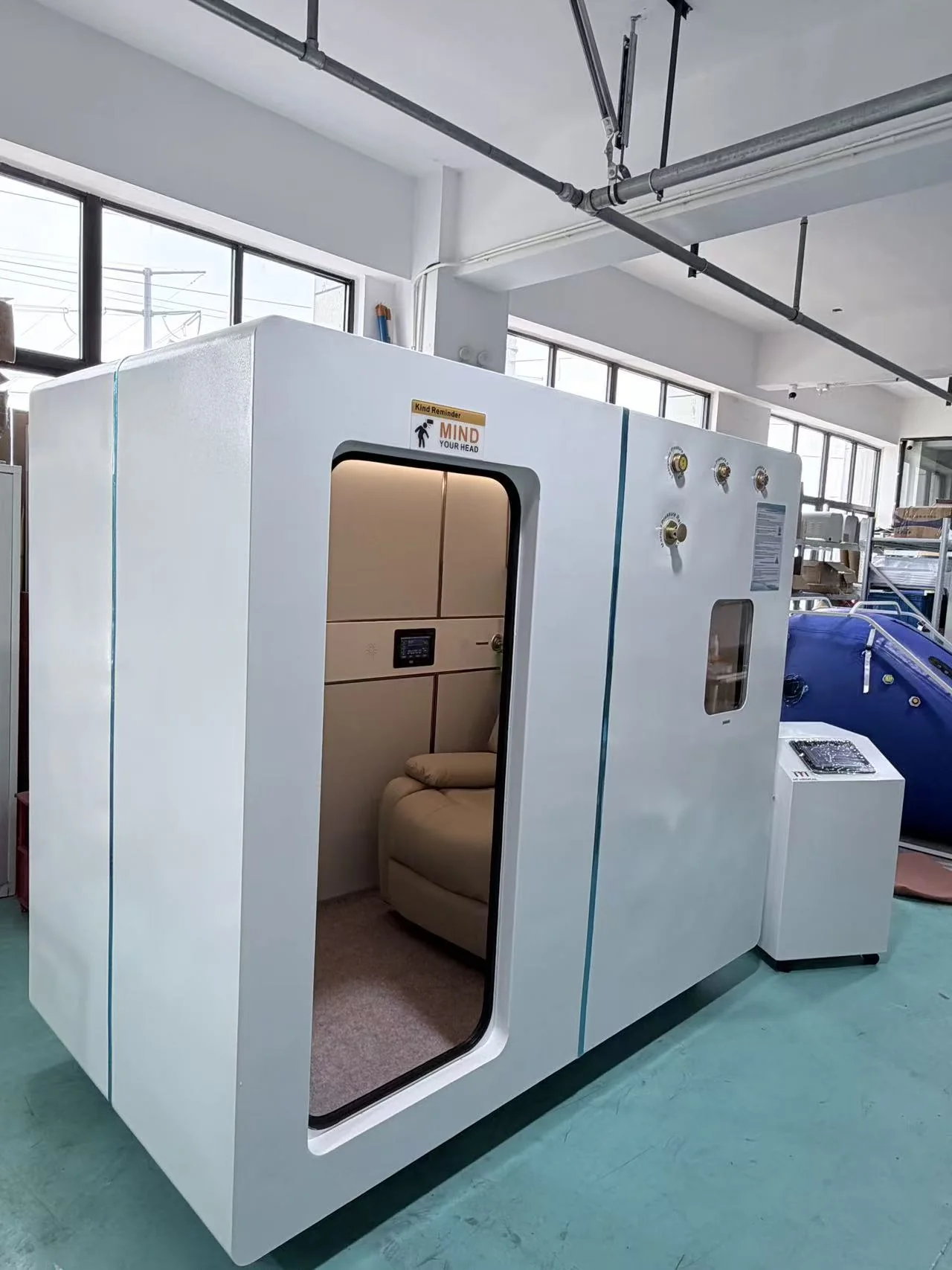 Completed CONSIDER hard-shell chamber in the factory