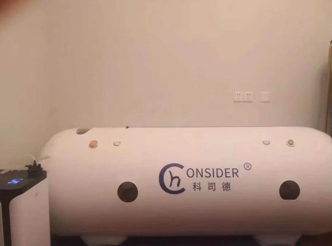 Full side view of a home soft lying chamber installation