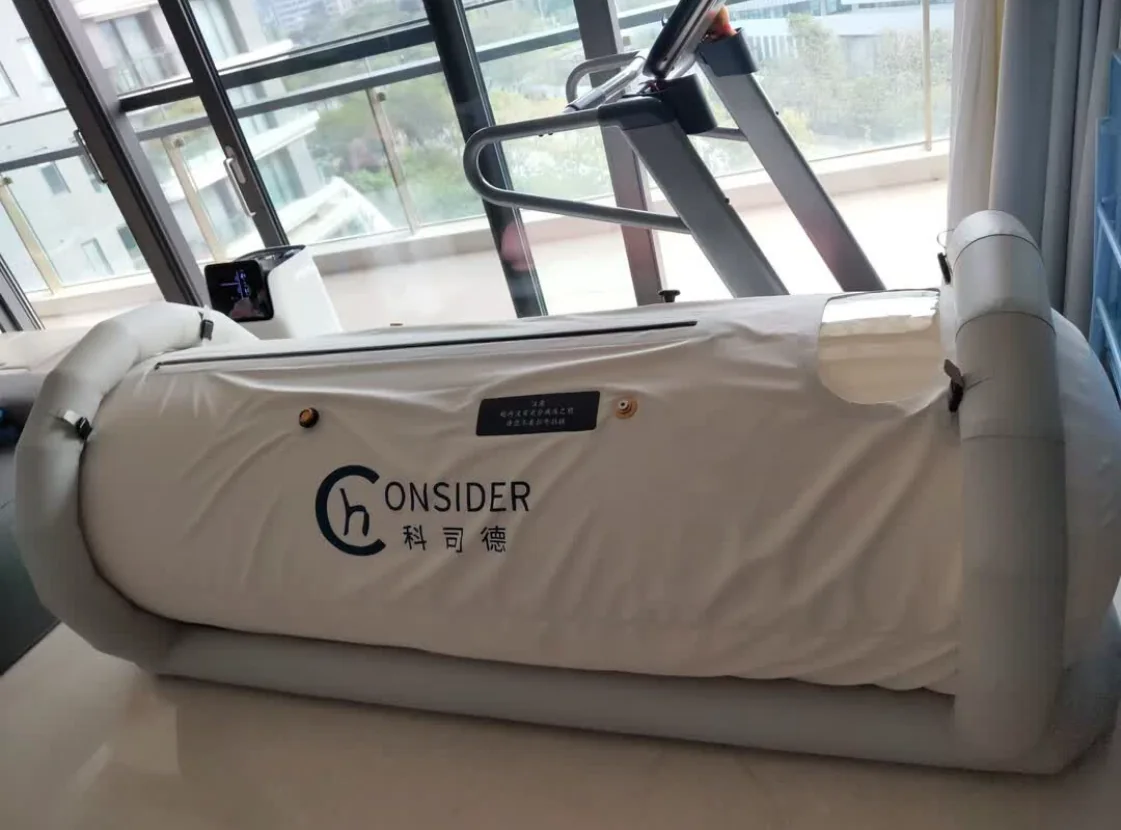 CONSIDER soft lying chamber installed beside fitness equipment