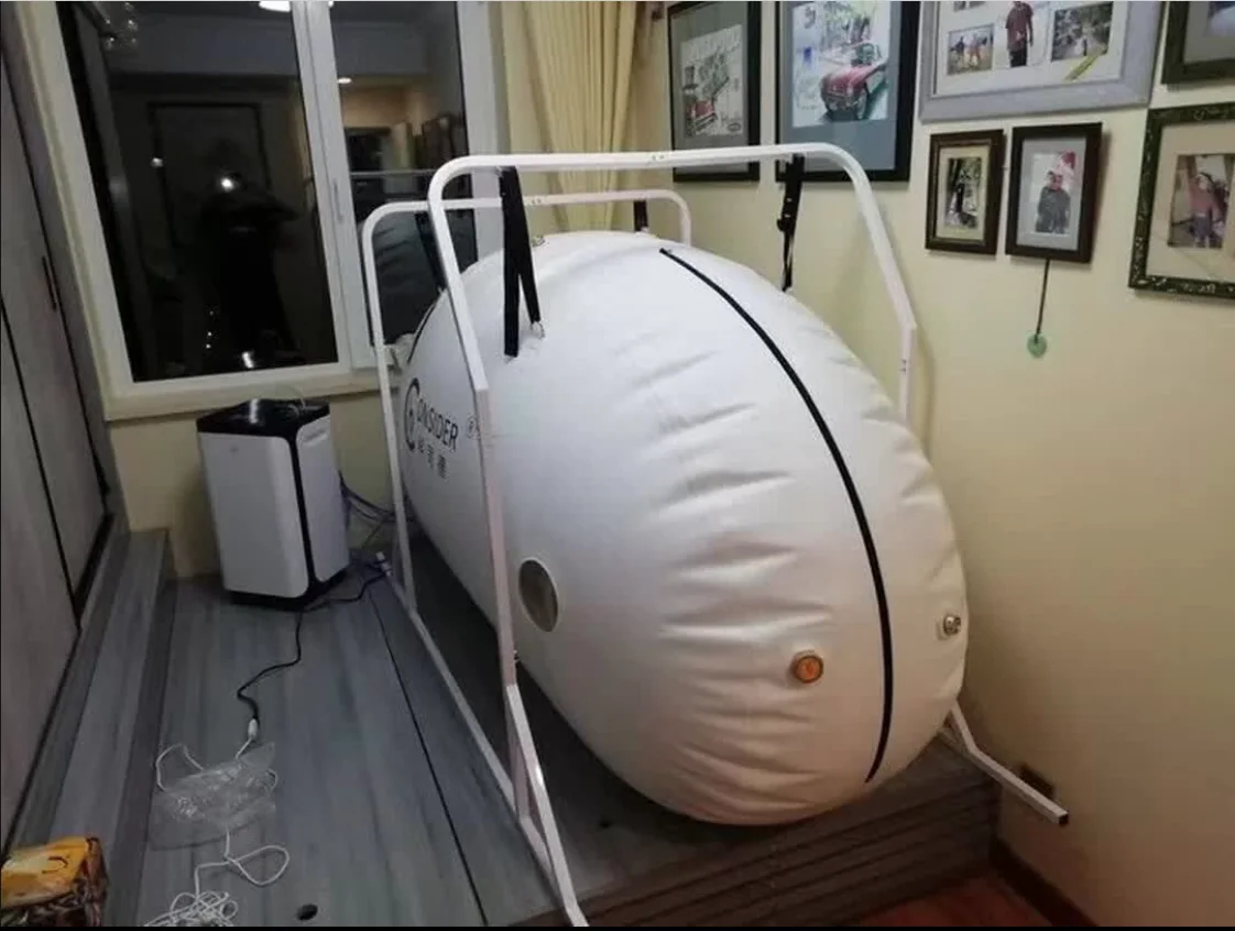 CONSIDER soft sitting hyperbaric chamber installed in a private home
